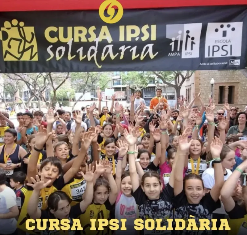 Participants de la Cursa IPSI Solidaria a la línia de sortida
